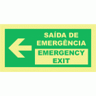 SA&Iacute;DA DE EMERG&Ecirc;NCIA  ESQUERDA (comlegenda em ingl&ecirc;s)