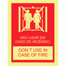 NÃO USAR EM CASO DE INCÊNDIO