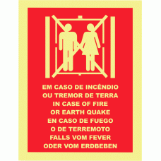 EM CASO DE INCÊNDIO OU TREMOR DE TERRA 