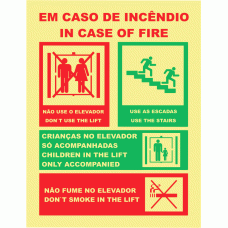 EM CASO DE INCÊNDIO