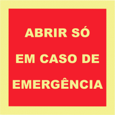 ABRIR SÓ EM CASO DE EMERGÊNCIA