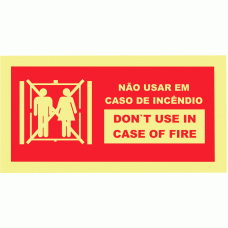 N&Atilde;O USAR EM CASO DE INC&Ecirc;NCIO (legenda em ingl&ecirc;s)