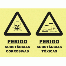 PERIGO SUBST&Acirc;NCIAS CORROSIVAS. PERIGO SUBST&Acirc;NCIAS T&Oacute;XICAS