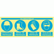 OBRIGATÓRIO: CAPACETE, BOTAS LUVAS E ÓCULOS DE PROTECÇÃO