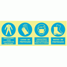 OBRIGAT&Oacute;RIO USAR VESTU&Aacute;RIO, LUVAS, M&Aacute;SCARA E BOTAS DE PROTE&Ccedil;&Atilde;O