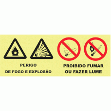 PERIGO DE FOGO E EXPLOS&Atilde;O. PROIBIDO FUMAR OU FAZER LUME