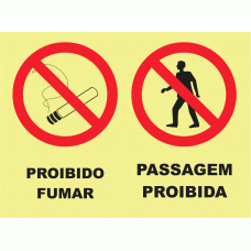 PROIBIDO FUMAR. PASSAGEM PROIBIDA