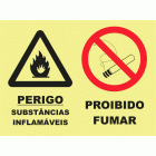 PERIGO SUBST&Acirc;NCIAS INFLAM&Aacute;VEIS. PROIBIDO FUMAR
