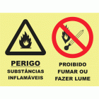 PERIGO SUBST&Acirc;NCIA INFLAM&Aacute;VEL. PROIBIDO FUMAR OU FAZER LUME