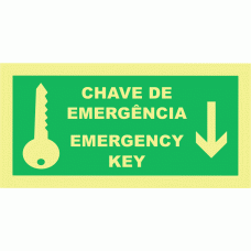 CHAVE DE EMERGÊNCIA (Legenda em Inglês)