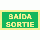 SAÍDA (legenda em francês) 