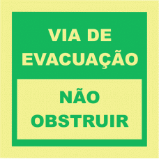 VIA DE EVACUAÇÃO (Não obstruir)