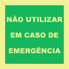 NÃO UTILIZAR EM CASO DE EMERGÊNCIA