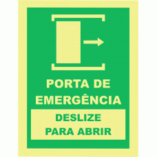 Porta de emerg&ecirc;ncia Deslize para abrir