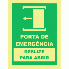 Porta de emerg&ecirc;ncia Deslize para abrir