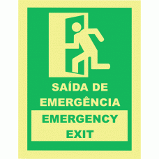SA&Iacute;DA DE EMERG&Ecirc;NCIA (legenda em ingl&ecirc;s)