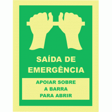 Saida de Emerg&ecirc;ncia (Apoiar sobre a barra para abrir)