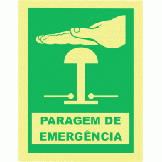 Bot&atilde;o de paragem de emerg&ecirc;ncia