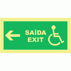 Saída para deficientes esquerda (legenda em inglês)