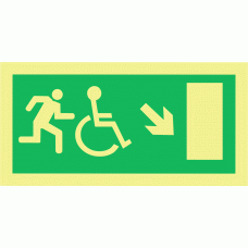 Saída á direita (acesso a deficientes)