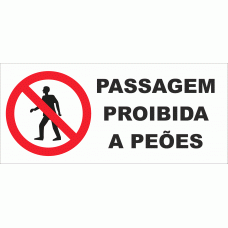 PASSAGEM PROIBIDA A PE&Otilde;ES