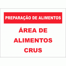 PREPARAÇÃO ALIMENTAR - ÁREA DE ALIMENTOS CRUS 