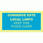 CONSEVER ESTE LOCAL LIMPO (LEGENDA EM INGLÊS)