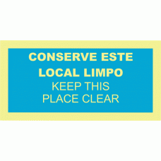 CONSEVER ESTE LOCAL LIMPO (LEGENDA EM INGLÊS)