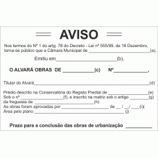 Aviso de uso obrigat&oacute;rio de acordo com a portaria 1108/2001