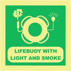 boia de emergência com luz e fumo