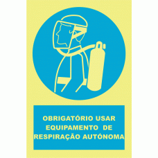 OBRIGAT&Oacute;RIO USAR EQUIPAMENTO  DE RESPIRA&Ccedil;&Atilde;O AUT&Oacute;NOMA