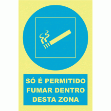 S&oacute; &eacute; permitido fumar dentro desta zona