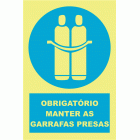 OBRIGATÓRIO MANTER AS GARRAFAS PRESAS