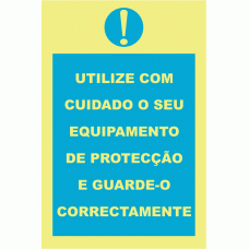 UTILIZE COM CUIDADO O SEU EQUIPAMENTO DE PROTEC&Ccedil;&Atilde;O E GUARDE-O CORRECTAMENTE