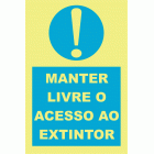 MANTER LIVRE O ACESSO AO EXTINTOR