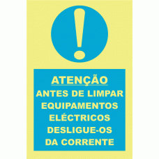 ATEN&Ccedil;&Atilde;O ANTES DE LIMPAR EQUIPAMENTOS EL&Eacute;CTRICOS DESLIGUE-OS DA CORRENTE