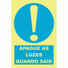 APAGUE AS LUZES QUANDO SAIR