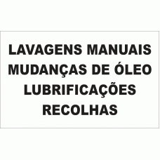 LAVAGENS MANUAIS MUDANÇA DE ÓLEO LUBRIFICAÇÕES RECOLHAS