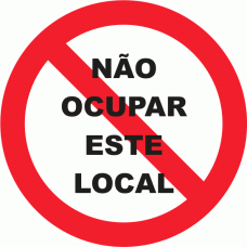 NÃO OCUPAR ESTE LOCAL
