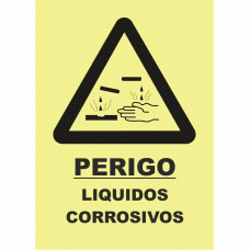 PERIGO LIQUIDOS CORROSIVOS