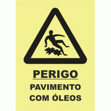 PERIGO PAVIMENTO COM &Oacute;LEOS