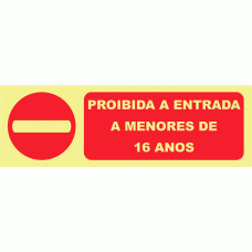 PROIBIDA A ENTRADA A MENORES DE 16 ANOS