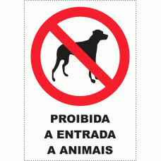 PROIBIDA A ENTRADA DE ANIMAIS